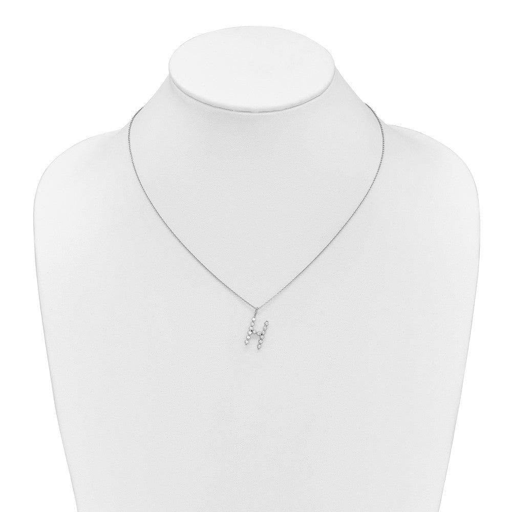 True Origin Lab Grown Diamond VS+ F+ Complete Alphabet H Pendant Necklace