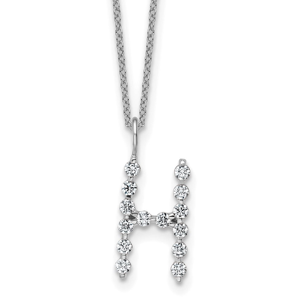 True Origin Lab Grown Diamond VS+ F+ Complete Alphabet H Pendant Necklace