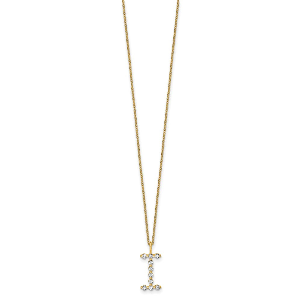 True Origin Lab Grown Diamond VS+ F+ Complete Alphabet I Pendant Necklace