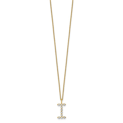 True Origin Lab Grown Diamond VS+ F+ Complete Alphabet I Pendant Necklace