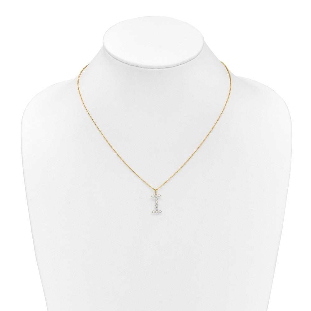 True Origin Lab Grown Diamond VS+ F+ Complete Alphabet I Pendant Necklace