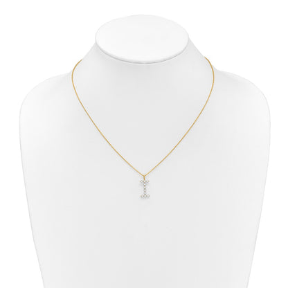 True Origin Lab Grown Diamond VS+ F+ Complete Alphabet I Pendant Necklace