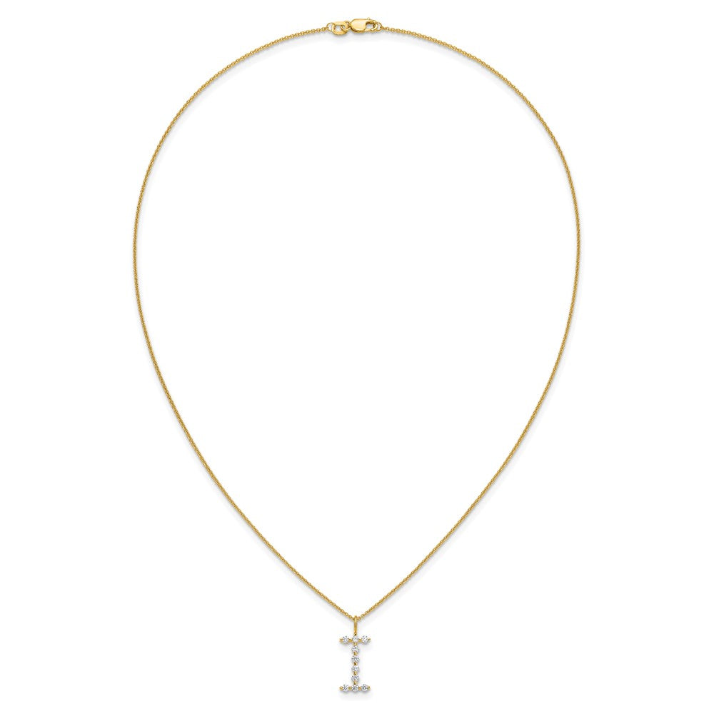 True Origin Lab Grown Diamond VS+ F+ Complete Alphabet I Pendant Necklace