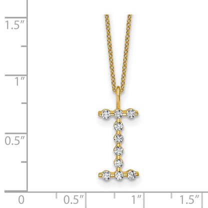 True Origin Lab Grown Diamond VS+ F+ Complete Alphabet I Pendant Necklace