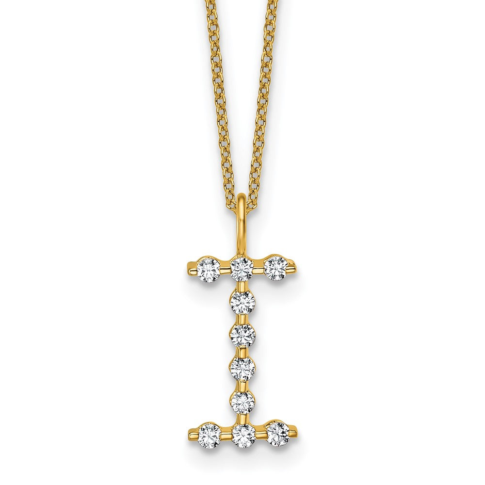 True Origin Lab Grown Diamond VS+ F+ Complete Alphabet I Pendant Necklace