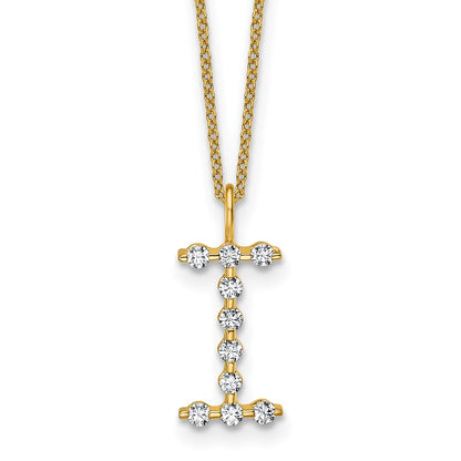 True Origin Lab Grown Diamond VS+ F+ Complete Alphabet I Pendant Necklace
