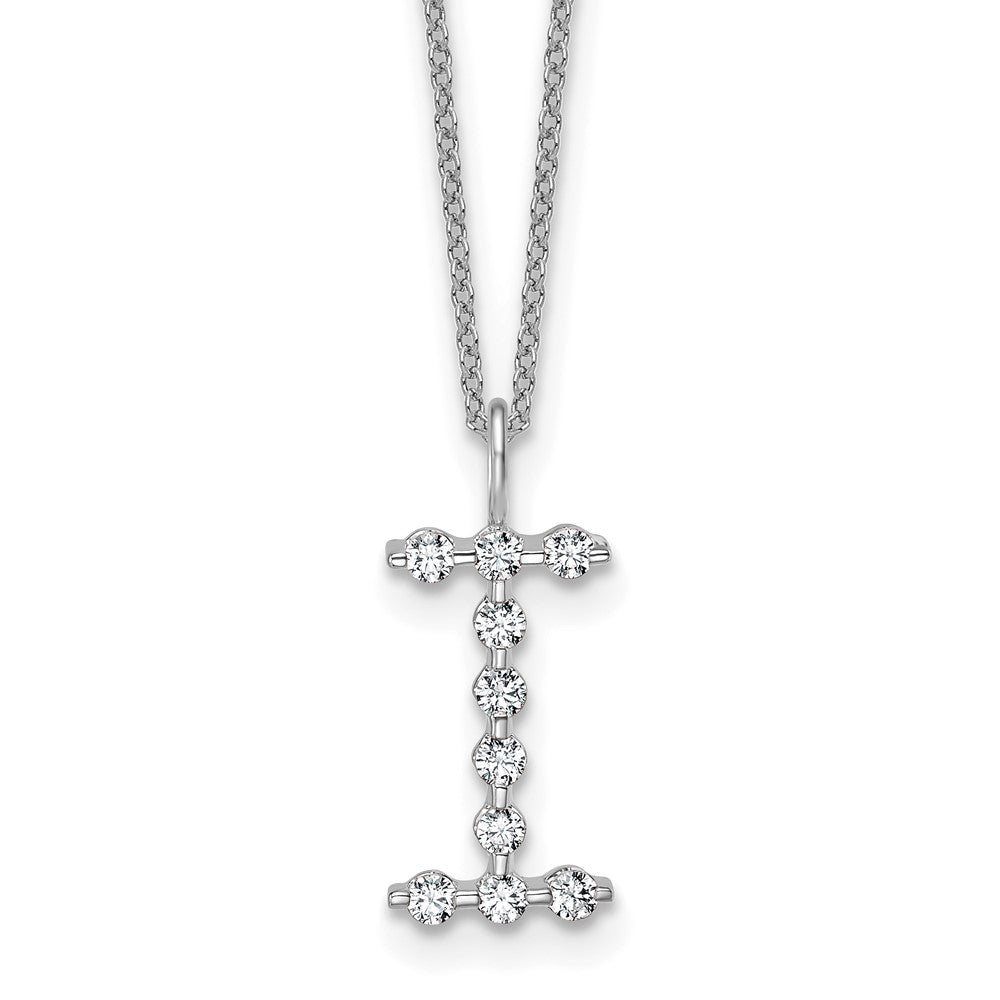 True Origin Lab Grown Diamond VS+ F+ Complete Alphabet I Pendant Necklace