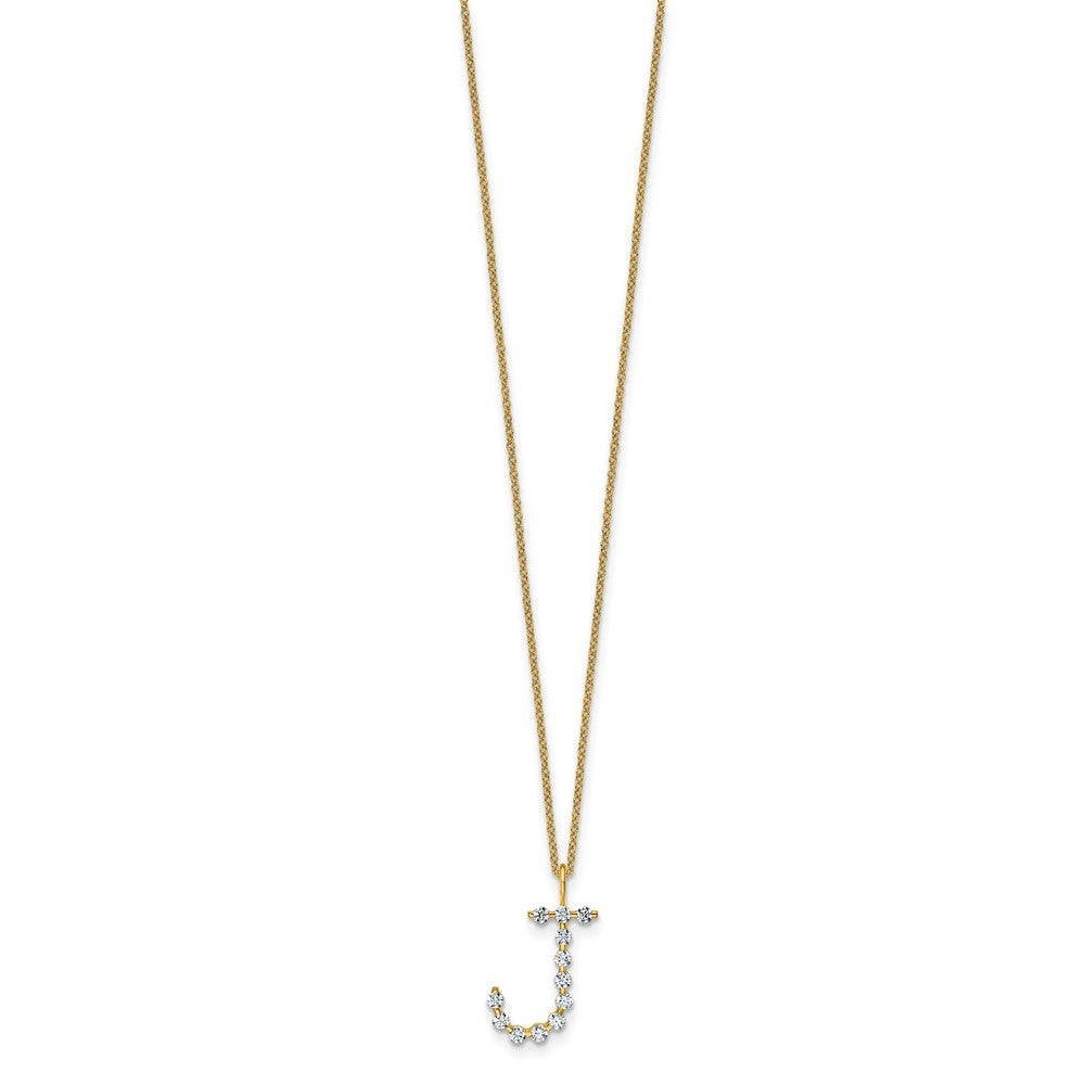 True Origin Lab Grown Diamond VS+ F+ Complete Alphabet J Pendant Necklace