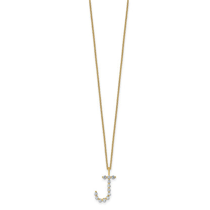 True Origin Lab Grown Diamond VS+ F+ Complete Alphabet J Pendant Necklace