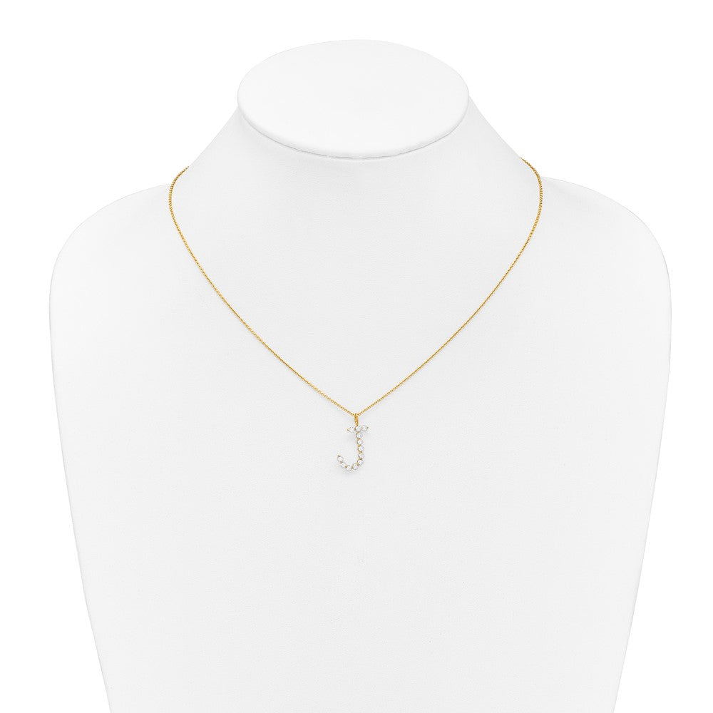 True Origin Lab Grown Diamond VS+ F+ Complete Alphabet J Pendant Necklace