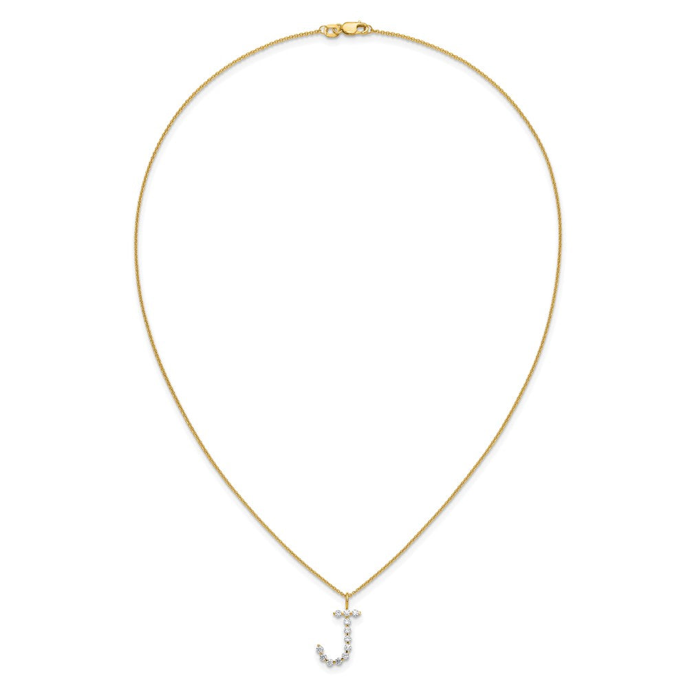 True Origin Lab Grown Diamond VS+ F+ Complete Alphabet J Pendant Necklace
