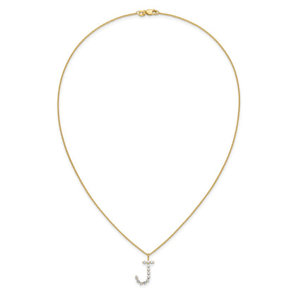True Origin Lab Grown Diamond VS+ F+ Complete Alphabet J Pendant Necklace
