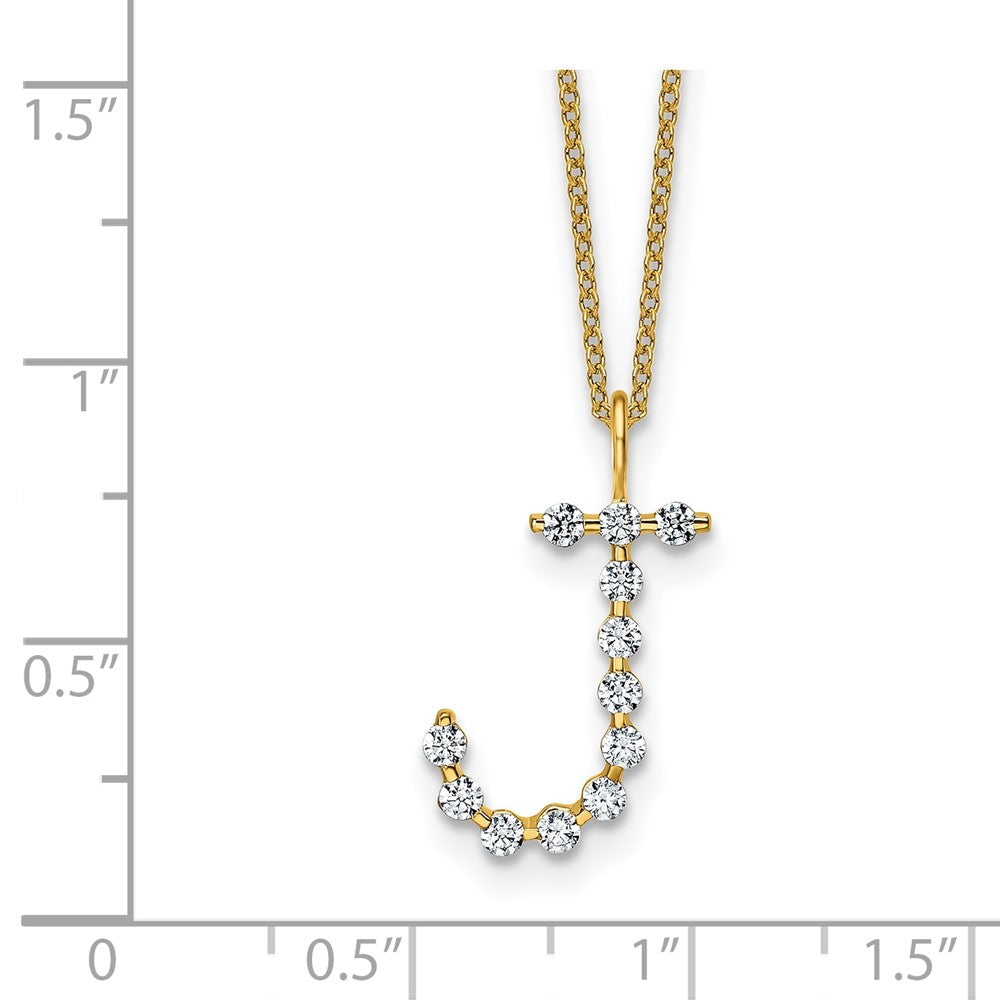 True Origin Lab Grown Diamond VS+ F+ Complete Alphabet J Pendant Necklace