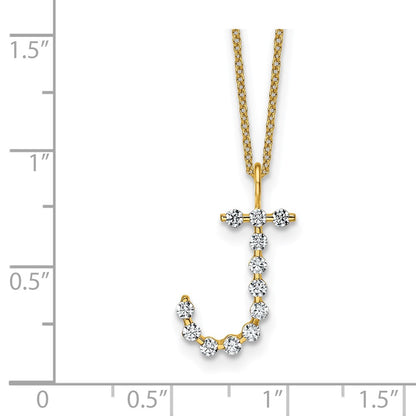 True Origin Lab Grown Diamond VS+ F+ Complete Alphabet J Pendant Necklace