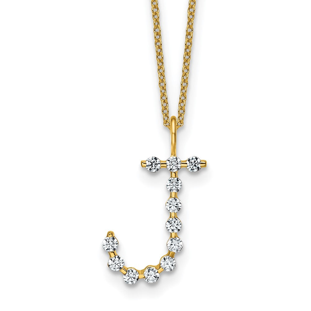 True Origin Lab Grown Diamond VS+ F+ Complete Alphabet J Pendant Necklace