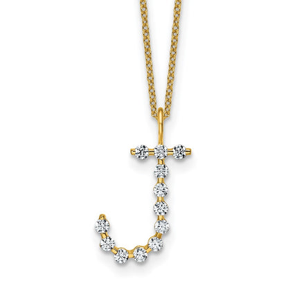 True Origin Lab Grown Diamond VS+ F+ Complete Alphabet J Pendant Necklace