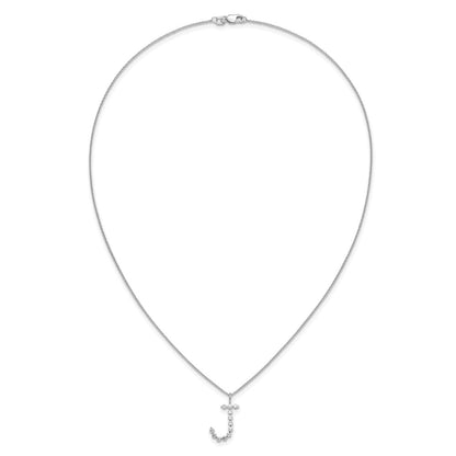 True Origin Lab Grown Diamond VS+ F+ Complete Alphabet J Pendant Necklace