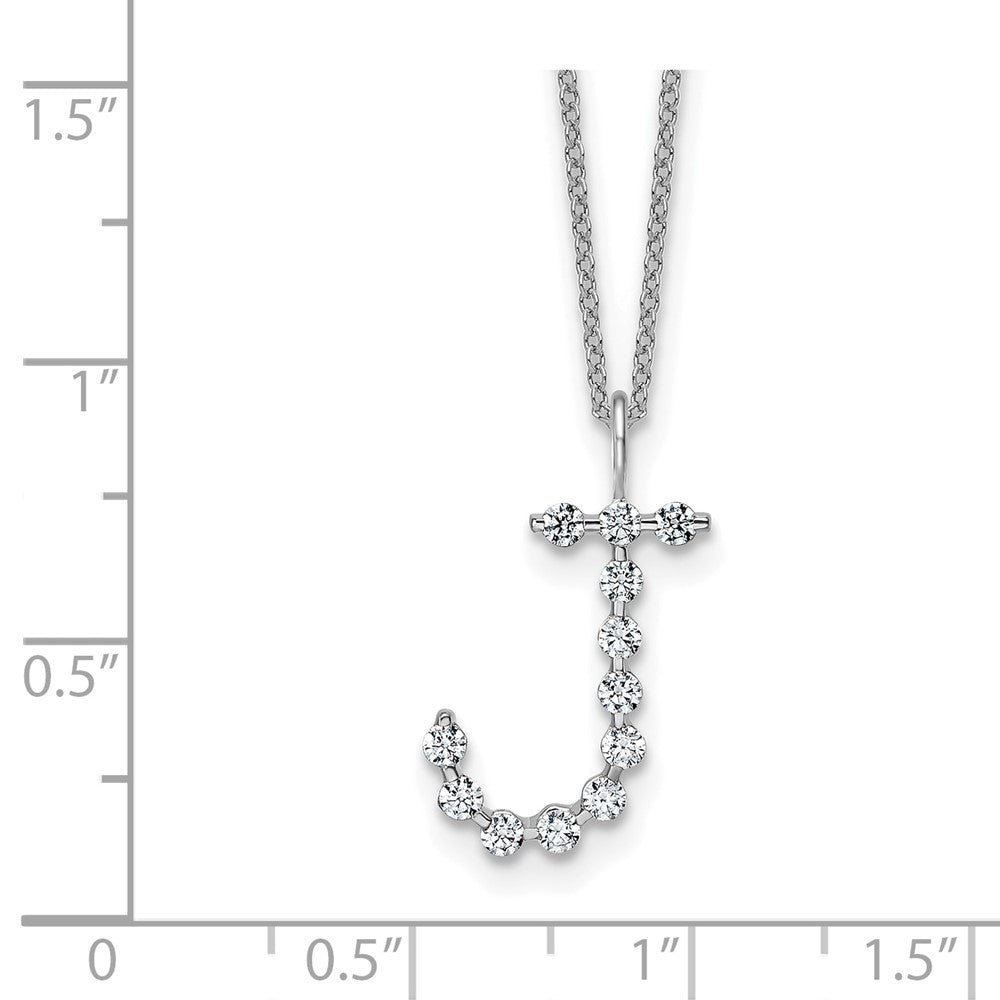 True Origin Lab Grown Diamond VS+ F+ Complete Alphabet J Pendant Necklace