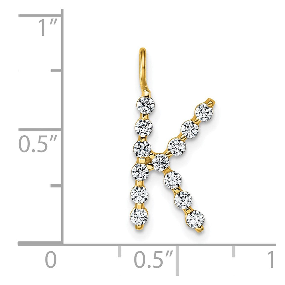 True Origin Lab Grown Diamond VS+ F+ Complete Alphabet K Pendant