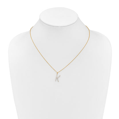 True Origin Lab Grown Diamond VS+ F+ Complete Alphabet K Pendant Necklace