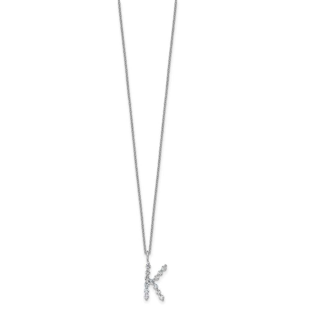True Origin Lab Grown Diamond VS+ F+ Complete Alphabet K Pendant Necklace