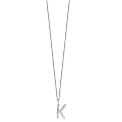 True Origin Lab Grown Diamond VS+ F+ Complete Alphabet K Pendant Necklace