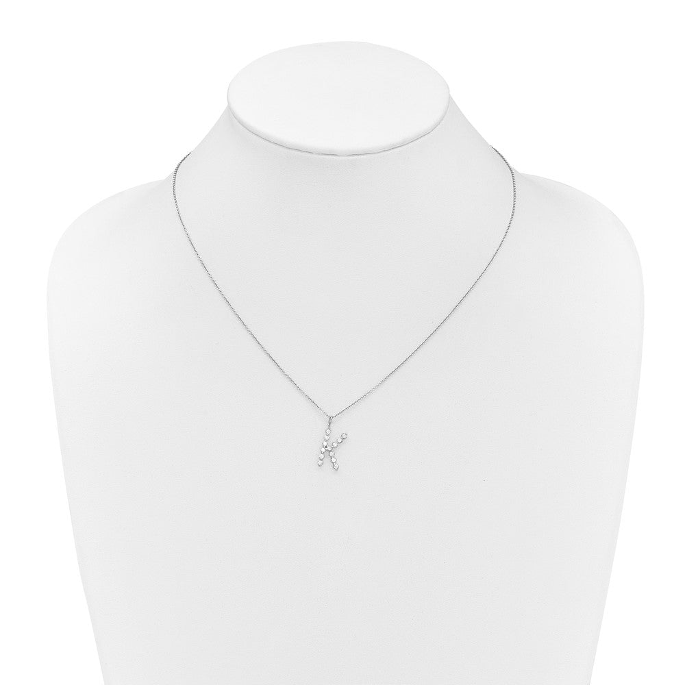 True Origin Lab Grown Diamond VS+ F+ Complete Alphabet K Pendant Necklace