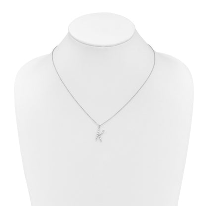 True Origin Lab Grown Diamond VS+ F+ Complete Alphabet K Pendant Necklace