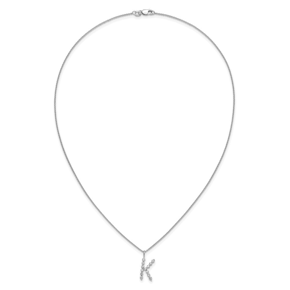 True Origin Lab Grown Diamond VS+ F+ Complete Alphabet K Pendant Necklace