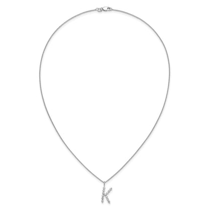 True Origin Lab Grown Diamond VS+ F+ Complete Alphabet K Pendant Necklace