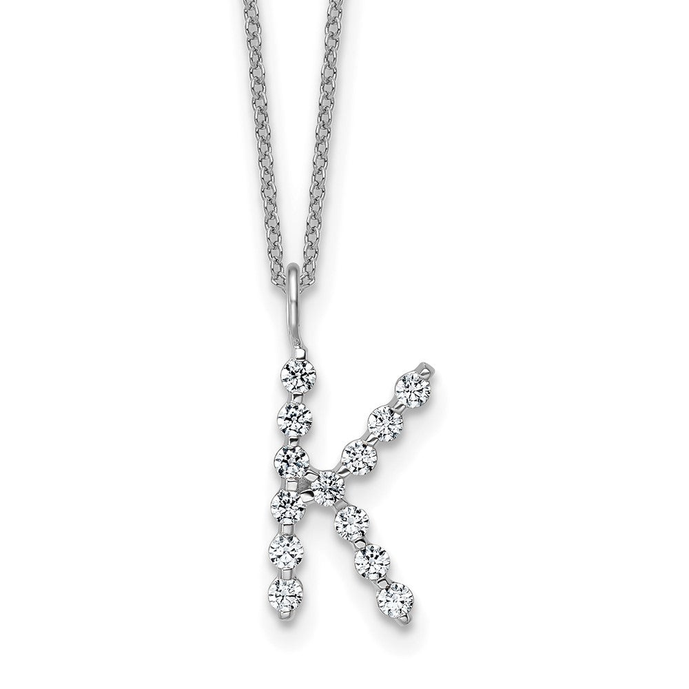 True Origin Lab Grown Diamond VS+ F+ Complete Alphabet K Pendant Necklace