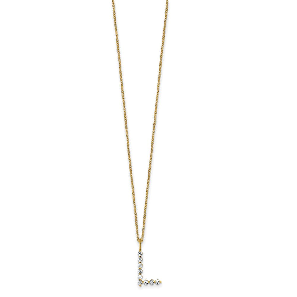 True Origin Lab Grown Diamond VS+ F+ Complete Alphabet L Pendant Necklace