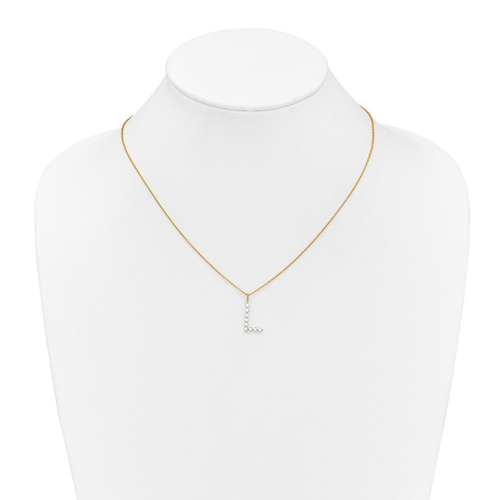 True Origin Lab Grown Diamond VS+ F+ Complete Alphabet L Pendant Necklace