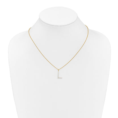 True Origin Lab Grown Diamond VS+ F+ Complete Alphabet L Pendant Necklace