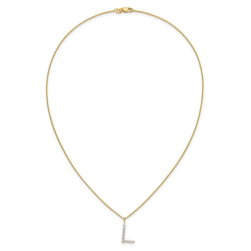 True Origin Lab Grown Diamond VS+ F+ Complete Alphabet L Pendant Necklace