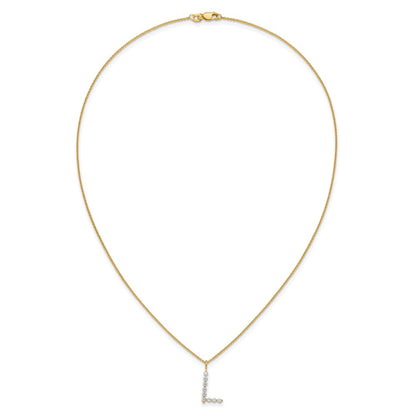 True Origin Lab Grown Diamond VS+ F+ Complete Alphabet L Pendant Necklace