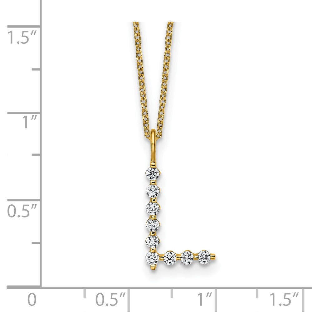 True Origin Lab Grown Diamond VS+ F+ Complete Alphabet L Pendant Necklace