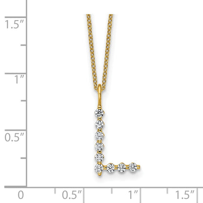 True Origin Lab Grown Diamond VS+ F+ Complete Alphabet L Pendant Necklace