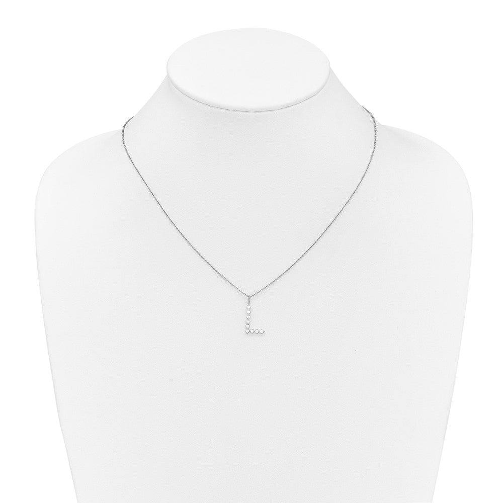 True Origin Lab Grown Diamond VS+ F+ Complete Alphabet L Pendant Necklace