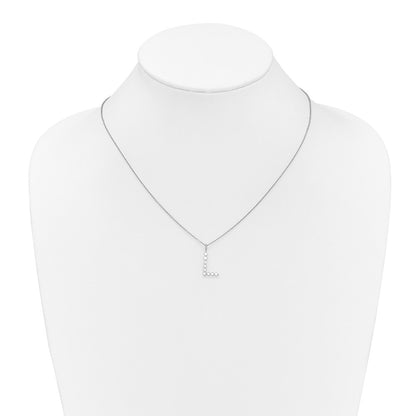 True Origin Lab Grown Diamond VS+ F+ Complete Alphabet L Pendant Necklace