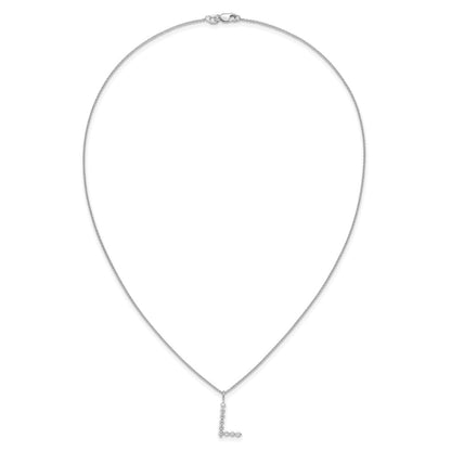 True Origin Lab Grown Diamond VS+ F+ Complete Alphabet L Pendant Necklace