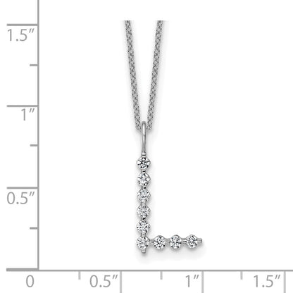 True Origin Lab Grown Diamond VS+ F+ Complete Alphabet L Pendant Necklace