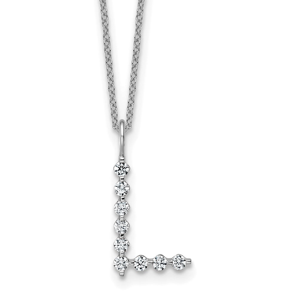 True Origin Lab Grown Diamond VS+ F+ Complete Alphabet L Pendant Necklace