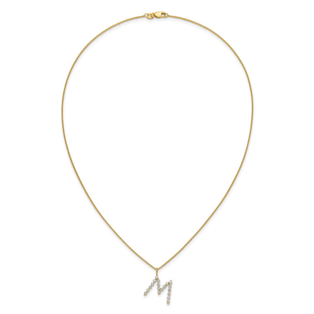 True Origin Lab Grown Diamond VS+ F+ Complete Alphabet M Pendant Necklace