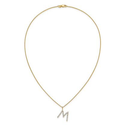 True Origin Lab Grown Diamond VS+ F+ Complete Alphabet M Pendant Necklace