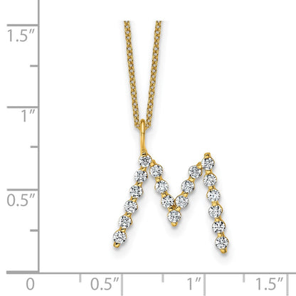 True Origin Lab Grown Diamond VS+ F+ Complete Alphabet M Pendant Necklace