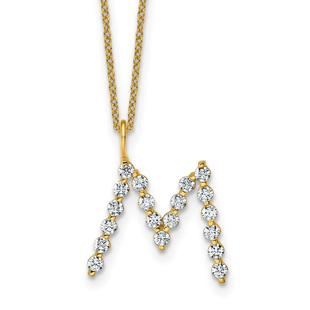 True Origin Lab Grown Diamond VS+ F+ Complete Alphabet M Pendant Necklace