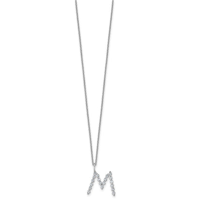 True Origin Lab Grown Diamond VS+ F+ Complete Alphabet M Pendant Necklace
