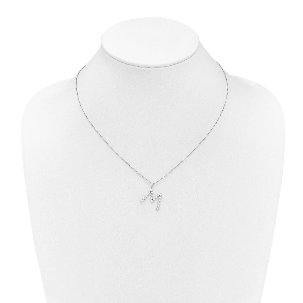 True Origin Lab Grown Diamond VS+ F+ Complete Alphabet M Pendant Necklace