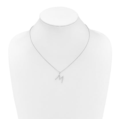 True Origin Lab Grown Diamond VS+ F+ Complete Alphabet M Pendant Necklace